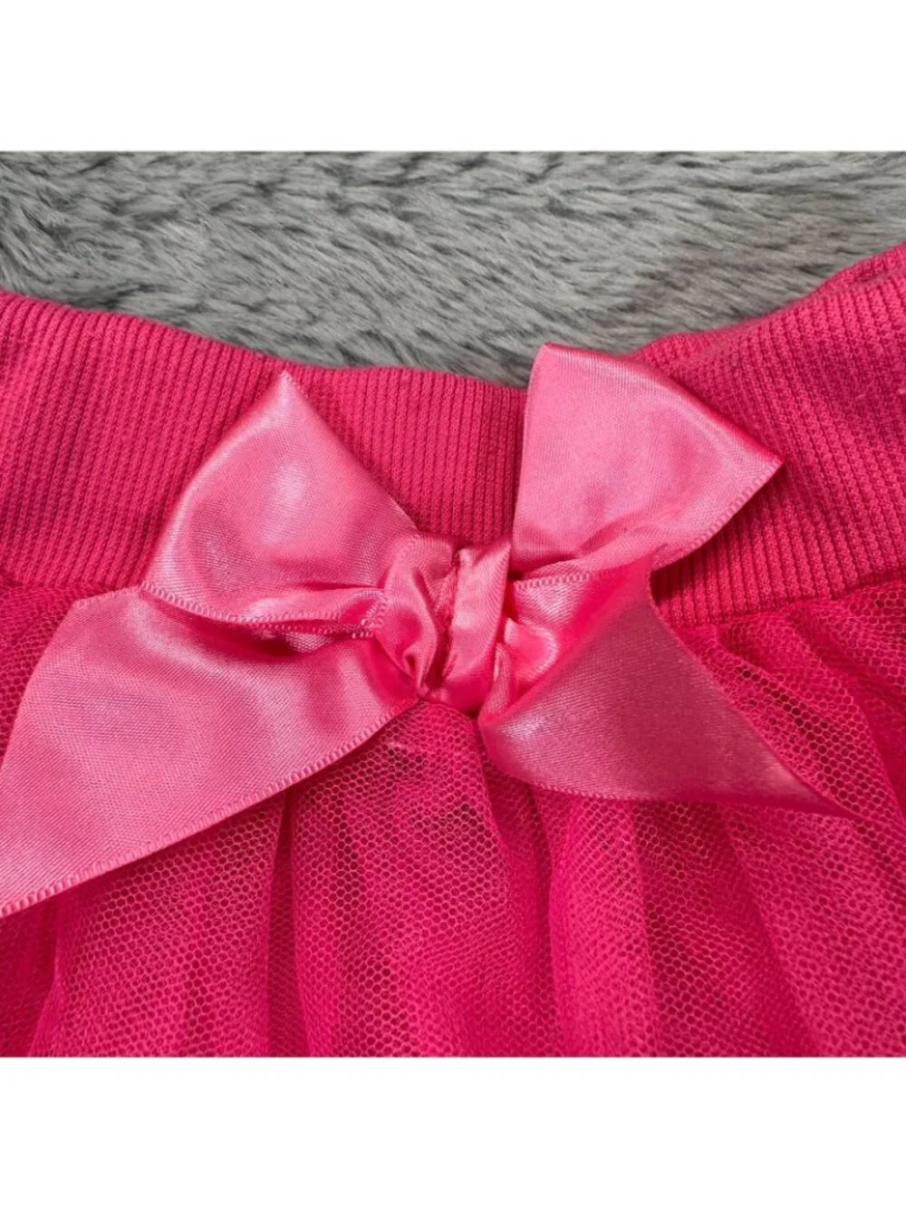 Dang Dang Xiong Skirt Girls S Pink Tutu Elastic Waistband Tiered Bow Travel